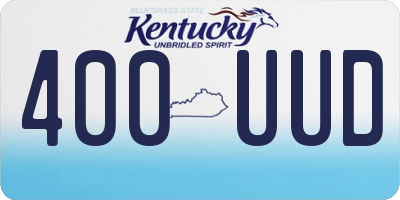 KY license plate 400UUD