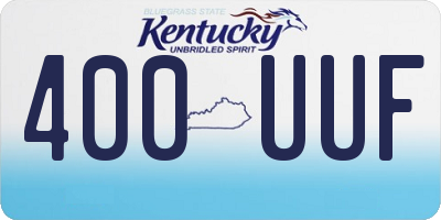 KY license plate 400UUF