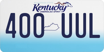KY license plate 400UUL