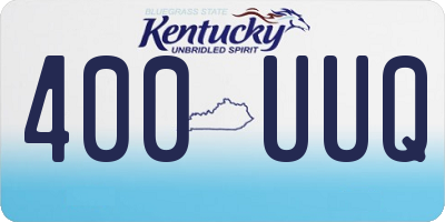 KY license plate 400UUQ