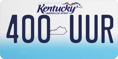 KY license plate 400UUR