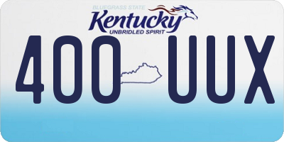 KY license plate 400UUX