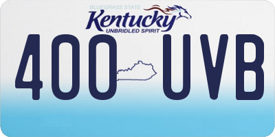KY license plate 400UVB