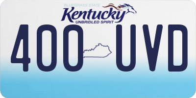 KY license plate 400UVD