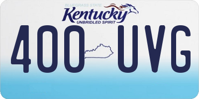 KY license plate 400UVG