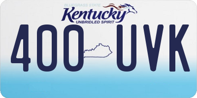 KY license plate 400UVK