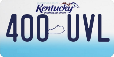 KY license plate 400UVL