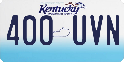 KY license plate 400UVN