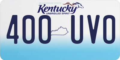 KY license plate 400UVO