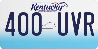 KY license plate 400UVR