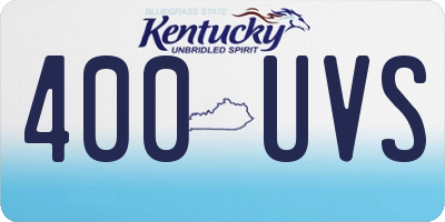 KY license plate 400UVS