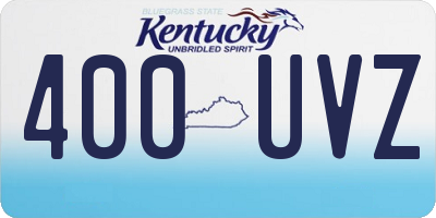 KY license plate 400UVZ
