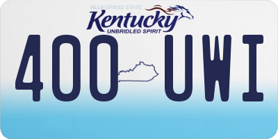 KY license plate 400UWI