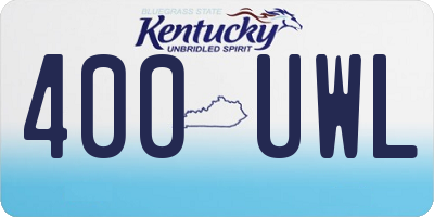 KY license plate 400UWL