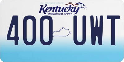 KY license plate 400UWT