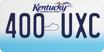 KY license plate 400UXC