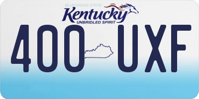 KY license plate 400UXF