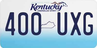KY license plate 400UXG