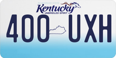 KY license plate 400UXH