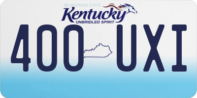 KY license plate 400UXI