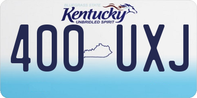 KY license plate 400UXJ