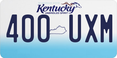 KY license plate 400UXM