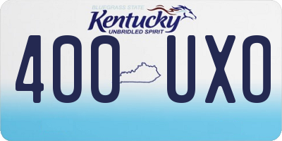 KY license plate 400UXO