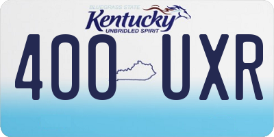 KY license plate 400UXR