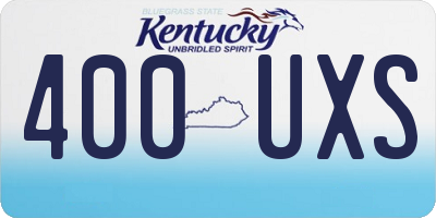 KY license plate 400UXS