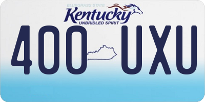 KY license plate 400UXU