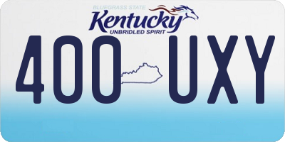 KY license plate 400UXY