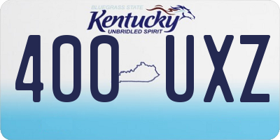 KY license plate 400UXZ