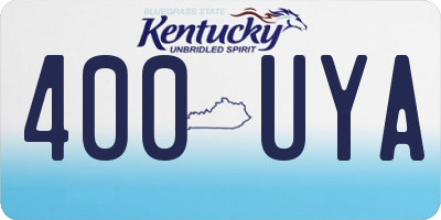 KY license plate 400UYA