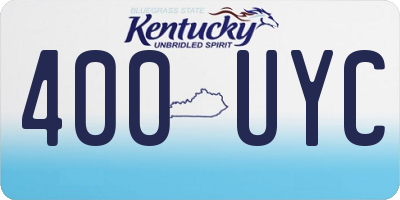 KY license plate 400UYC