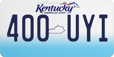 KY license plate 400UYI