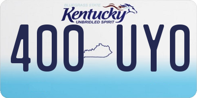 KY license plate 400UYO