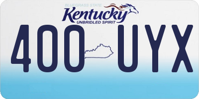 KY license plate 400UYX
