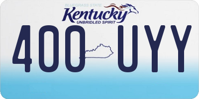 KY license plate 400UYY