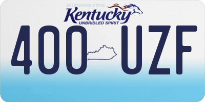 KY license plate 400UZF