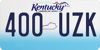 KY license plate 400UZK