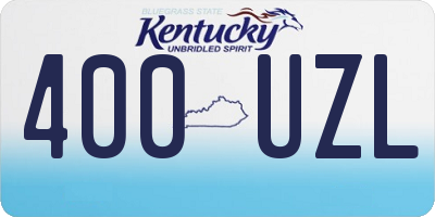 KY license plate 400UZL