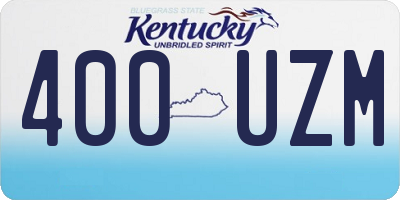 KY license plate 400UZM