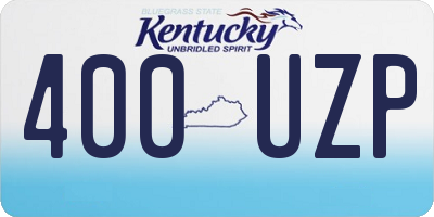 KY license plate 400UZP