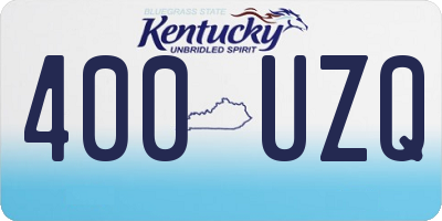 KY license plate 400UZQ