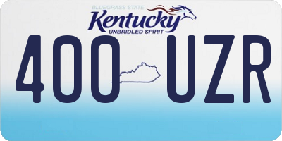 KY license plate 400UZR