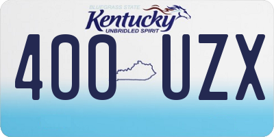 KY license plate 400UZX