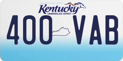KY license plate 400VAB