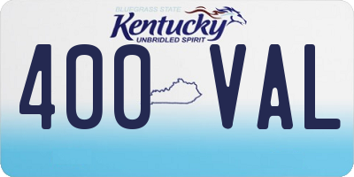 KY license plate 400VAL