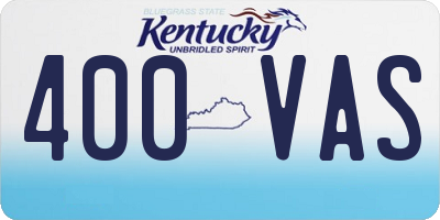 KY license plate 400VAS