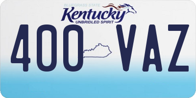 KY license plate 400VAZ